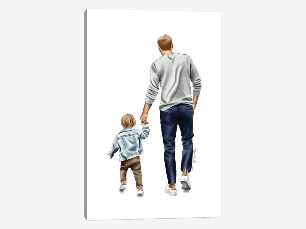 Dad And Son by Elza Fouche 1-piece Canvas Print