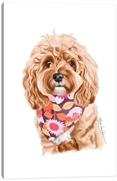 Cavoodle Canvas Art Print - Poodle Art