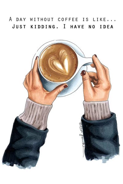 Fashion Illustrations: Coffee Addict by Elza Fouche