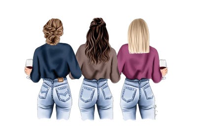 Wine Friends by Elza Fouche framed wall art