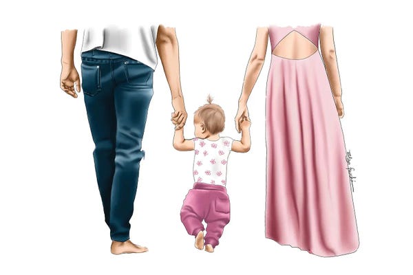 Families: Family Stroll II by Elza Fouche