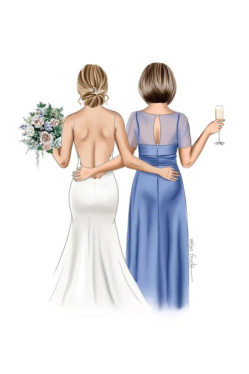 Bride And Mother by Elza Fouche wall art