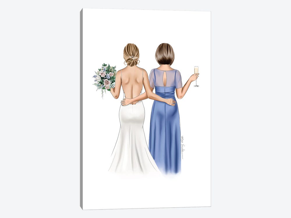 Bride And Mother by Elza Fouche 1-piece Canvas Print