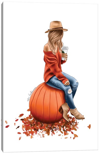 Autumn Leaves And Pumpkins Please Canvas Art Print - Elza Fouché