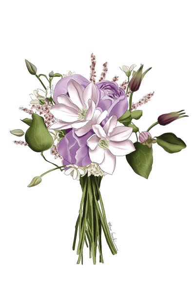 Purple Bouquet by Elza Fouche framed wall art