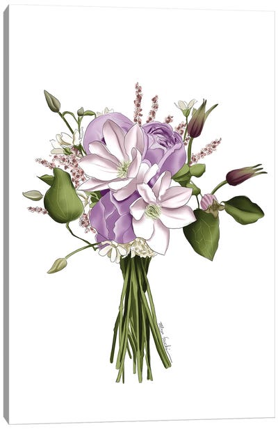 Purple Bouquet Canvas Art Print - Elza Fouché