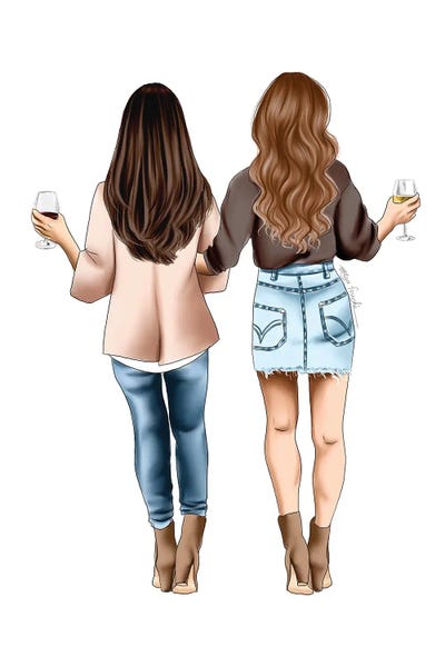 Women's Pants: Besties Wine by Elza Fouche