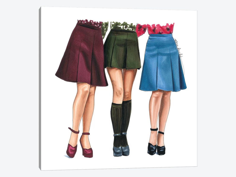 70's Skirts by Elza Fouche 1-piece Canvas Art Print
