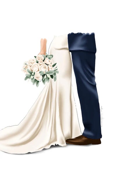 Mr And Mrs by Elza Fouche framed wall art