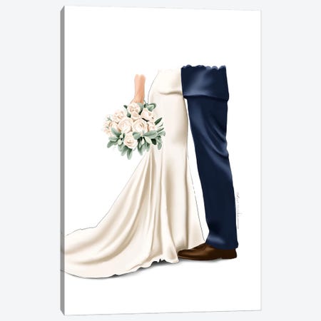 Mr And Mrs Canvas Print #ELZ305} by Elza Fouche Canvas Artwork