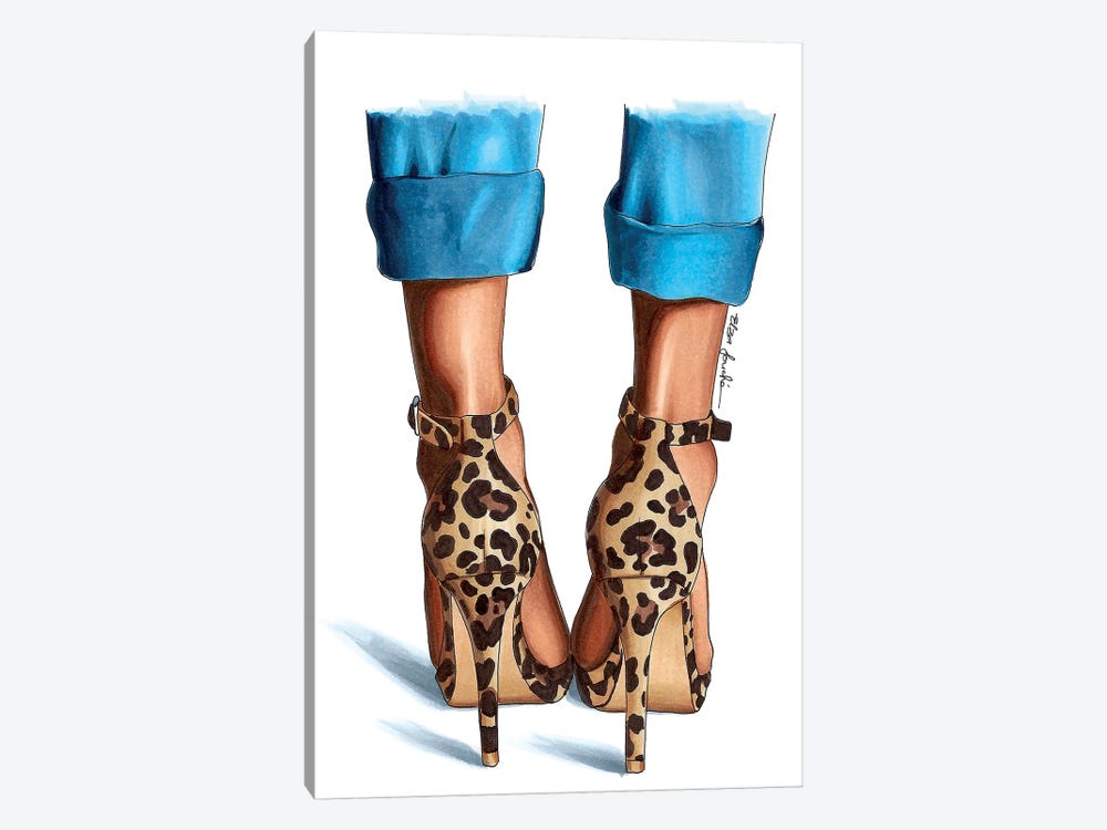 Jeans & Leopard by Elza Fouche 1-piece Canvas Wall Art