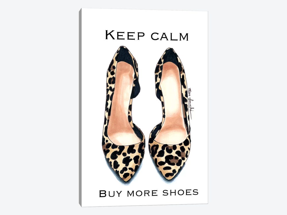 Keep Calm, Buy More Shoes by Elza Fouche 1-piece Canvas Artwork