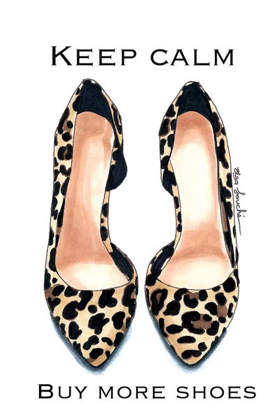 Witty Humor: Keep Calm, Buy More Shoes by Elza Fouche