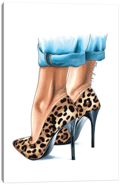 Leopard Heels Canvas Art Print - Elza Fouché