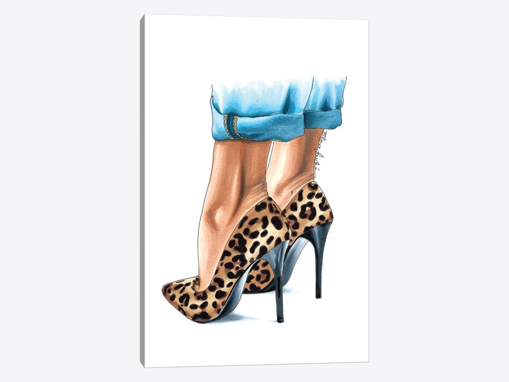 Leopard Heels by Elza Fouche 1-piece Canvas Art