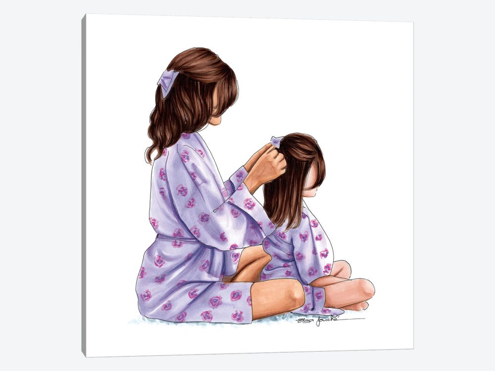 Mom & Daughter  by Elza Fouche 1-piece Canvas Art Print