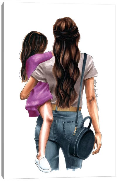 Mom & Daughter Day Out Canvas Art Print - Elza Fouché