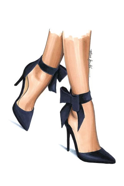 navy heels