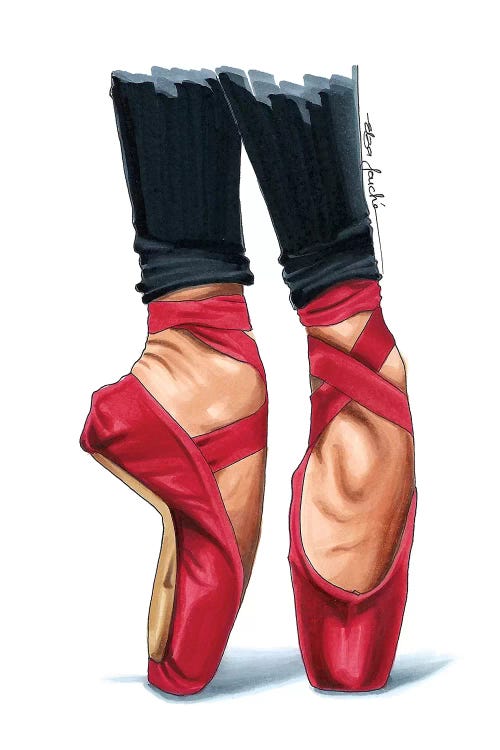 Red Pointe by Elza Fouche wall art