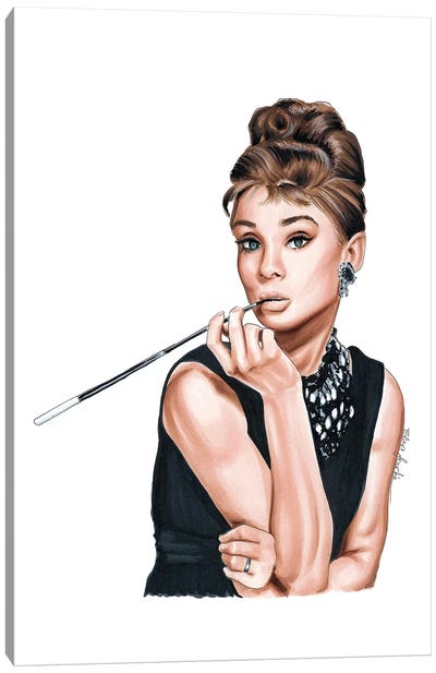 Audrey Hepburn Canvas Art Print - Elza Fouché