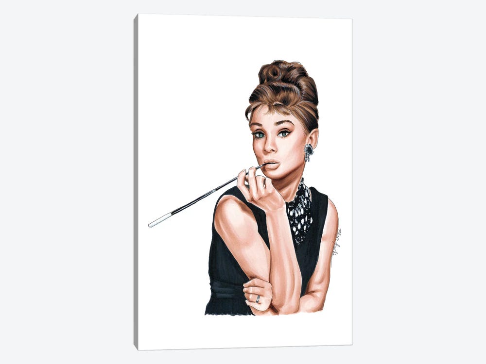 Audrey Hepburn by Elza Fouche 1-piece Canvas Print