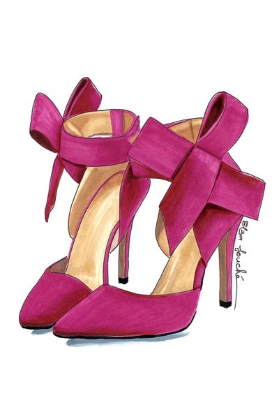 Fashion Illustrations: Rose Heels by Elza Fouche