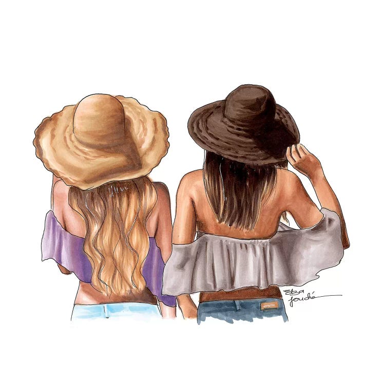 Summer Hats by Elza Fouche wall art