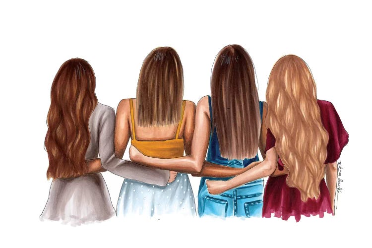 The 4 of us by Elza Fouche wall art