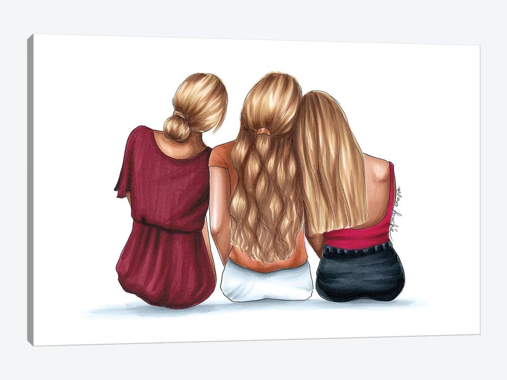 3 Blondes by Elza Fouche 1-piece Canvas Print