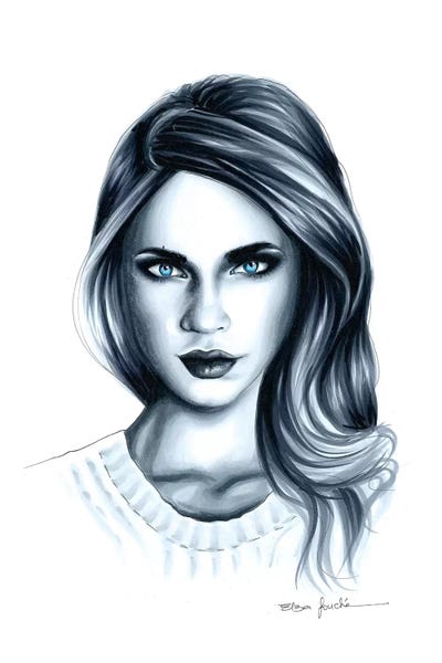 Fashion Illustrations: Blue Eyes by Elza Fouche