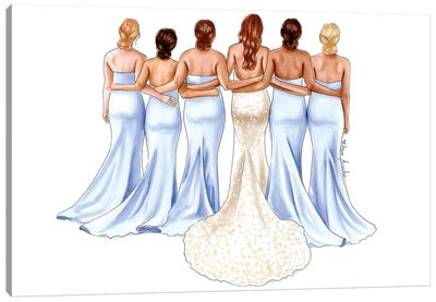 Bridesmaids Canvas Art Print - Friendship Art