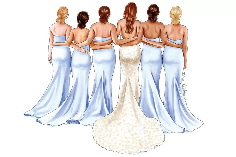 Bridesmaids by Elza Fouche wall art