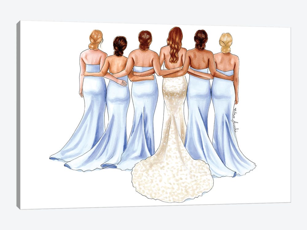 Bridesmaids by Elza Fouche 1-piece Canvas Art Print