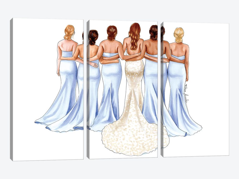Bridesmaids by Elza Fouche 3-piece Art Print