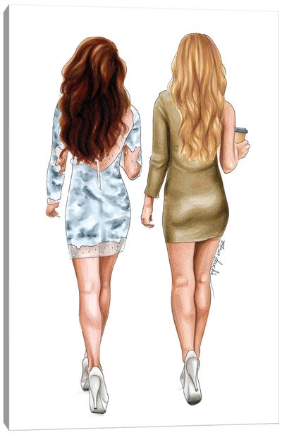 Gossip Girls Canvas Art Print - Friendship Art