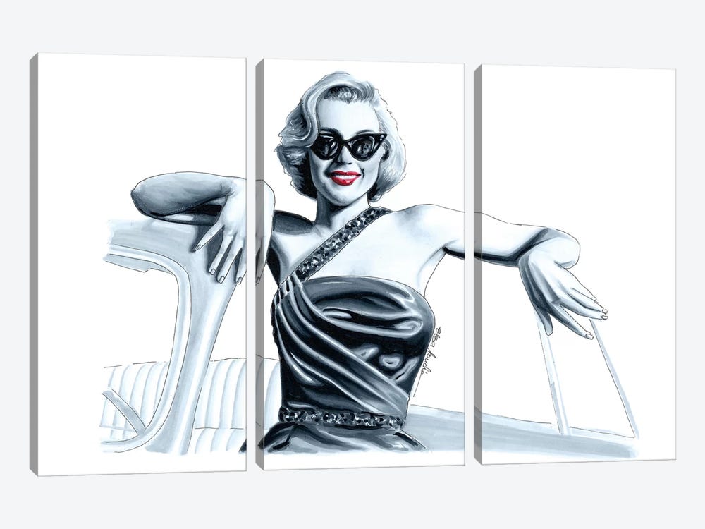 Shades Of Marilyn by Elza Fouche 3-piece Art Print