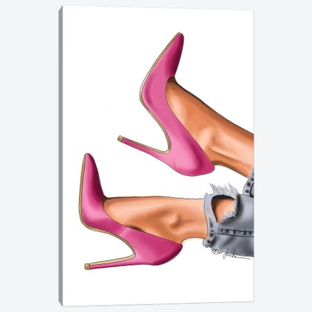 iCanvas Louboutin Heels Art by Nadine de Almeida Canvas Art Wall Decor ( Fashion > Shoes > High Heels art) - 18x12 in