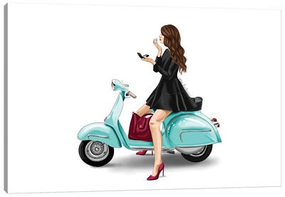 Scooter Canvas Art Print - Scooters