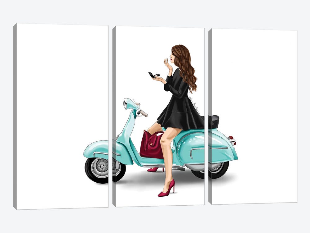 Scooter by Elza Fouche 3-piece Art Print