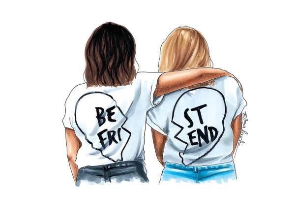 Kids Inspirational Art: Best Friends by Elza Fouche