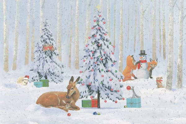 Emily Adams: Christmas Critters Bright I by Emily Adams