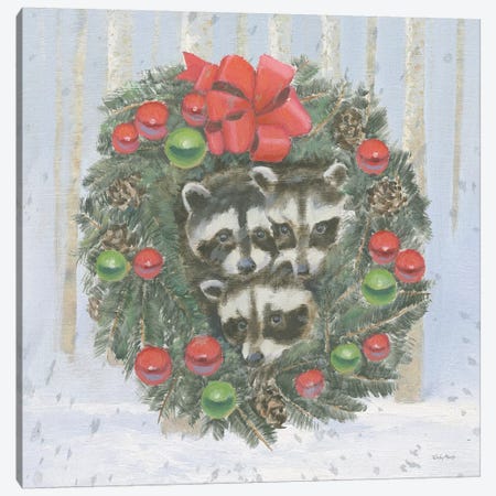 Christmas Critters Bright VI Canvas Print #EMA25} by Emily Adams Canvas Artwork