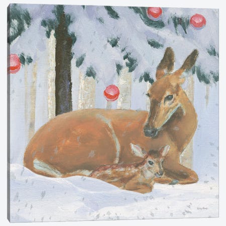Christmas Critters Bright VIII Canvas Print #EMA27} by Emily Adams Canvas Wall Art