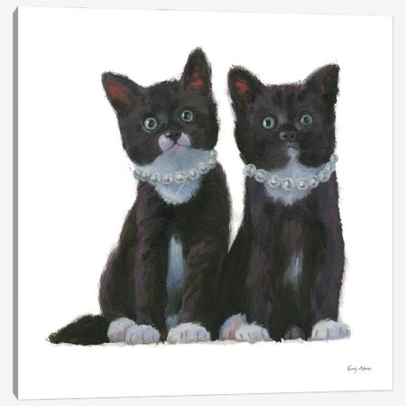 Cutie Kitties IV Canvas Print #EMA4} by Emily Adams Canvas Artwork