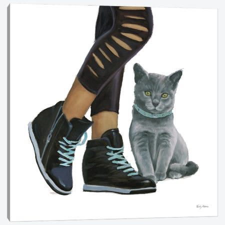 Cutie Kitties V Canvas Print #EMA5} by Emily Adams Canvas Art