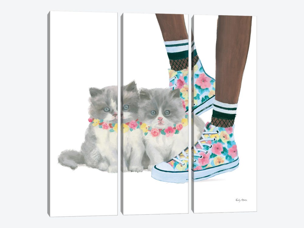 Cutie Kitties VII 3-piece Canvas Art
