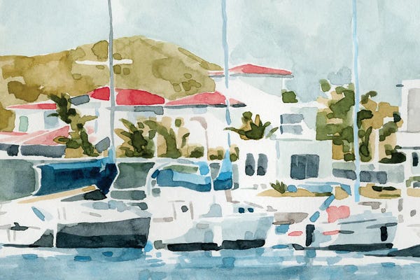 Nautical Living Room: Vintage Vacation I by Emma Caroline