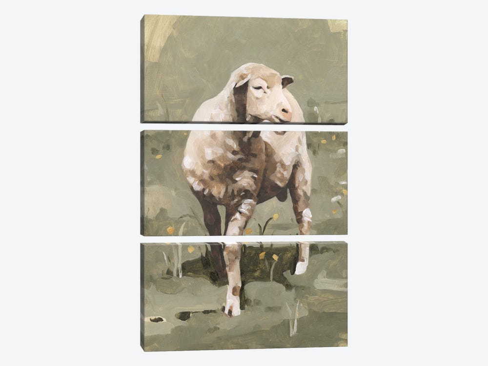 Spring Sheep I by Emma Caroline 3-piece Canvas Print