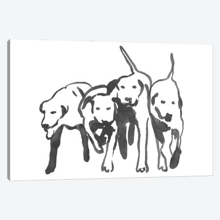 Dogs On A Jog II Canvas Print #EMC165} by Emma Caroline Canvas Print