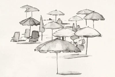 Rough Seaside Sketch I Canvas Wall Art by Emma Caroline | iCanvas